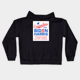 Conservatives For Biden, I can't support the GOP candidate Kids Hoodie